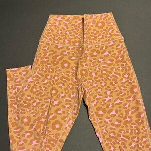 Aerie Offline Goals 7/8 Legging High Rise Small Orange Pink Leopard